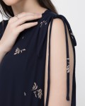 SIXDO Sleeveless V-Neck Floral Flared Dress